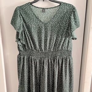 Green Patterned Dress